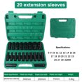 thumbnail image 3 of 20PCS 1/2 Inch Electric Wrench Accessory Set Steel Sleeve Set Household Multifunctional Practical Sleeve Set with Storage Box, 3 of 7