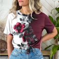thumbnail image 2 of Cute Graphic Crop Tops for Women Womens T Shirts Loose Fit Pack Fitted Basic Tees 3/4, 2 of 4