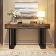 thumbnail image 4 of Tribesigns 55-Inch Console Table for Entryway, Industrial Hallway Table with Metal Frame for Living Room, Entrance, Brown & Black, 4 of 7