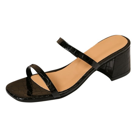 

KI-8jcuD Cloud Slides For Women Fashion Summer Women Sandals Thick Heel Open Toe Breathable Comfortable Solid Color Leather Grain Casual Style Sketches Sandals Women S Shoes Sparkly Sandals For Wome