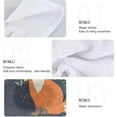 thumbnail image 5 of SKYSONIC 2 PCS Kitchen Dish Towels with Hanging Loop, Hand Drawn Vintage Print What Does The Fox Say Absorbent Dish Clothes Kitchen Wears Hanging Tie Towels, 12"x17", 5 of 6