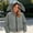 Gray, variant on Women 3D Bunny Ear Hooded Full Zip Cropped Sweatshirt Jacket Kangaroo Pocket Solid Ladies Winter Casual Outerwear