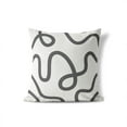 thumbnail image 2 of Squig Ivory Charcoal Throw Pillow, 2 of 4