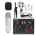 thumbnail image 2 of Wireless Karaoke Microphone Tripod WXH1000&amp;BM900 USB Sound Card V8XPRO Professional Studio Condenser Microphone For PC Phone MIC, 2 of 6