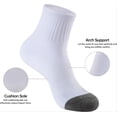 thumbnail image 2 of Lanola Mens 100% Cotton Cushioned Ankel Socks, Athletic Performance Running Moisture Wicking Breathable Quarter Socks, 2 of 7