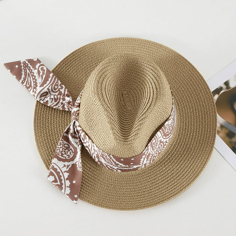 JDEFEG Wide Brimmed Hat Men Summer Hats for Women Wide Women Straw Beach  Retro Hat Little Girl Sun Cap Foldable Ladies Hats Hats From Around The  World Polyester Khaki M 