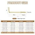 thumbnail image 2 of Uxcell L-Shape Screw Hooks Brass Plated Steel Shape Right Angle Medal Hooks Fit for Hanging Home Workplace Gold ["2 Inch"], 2 of 6
