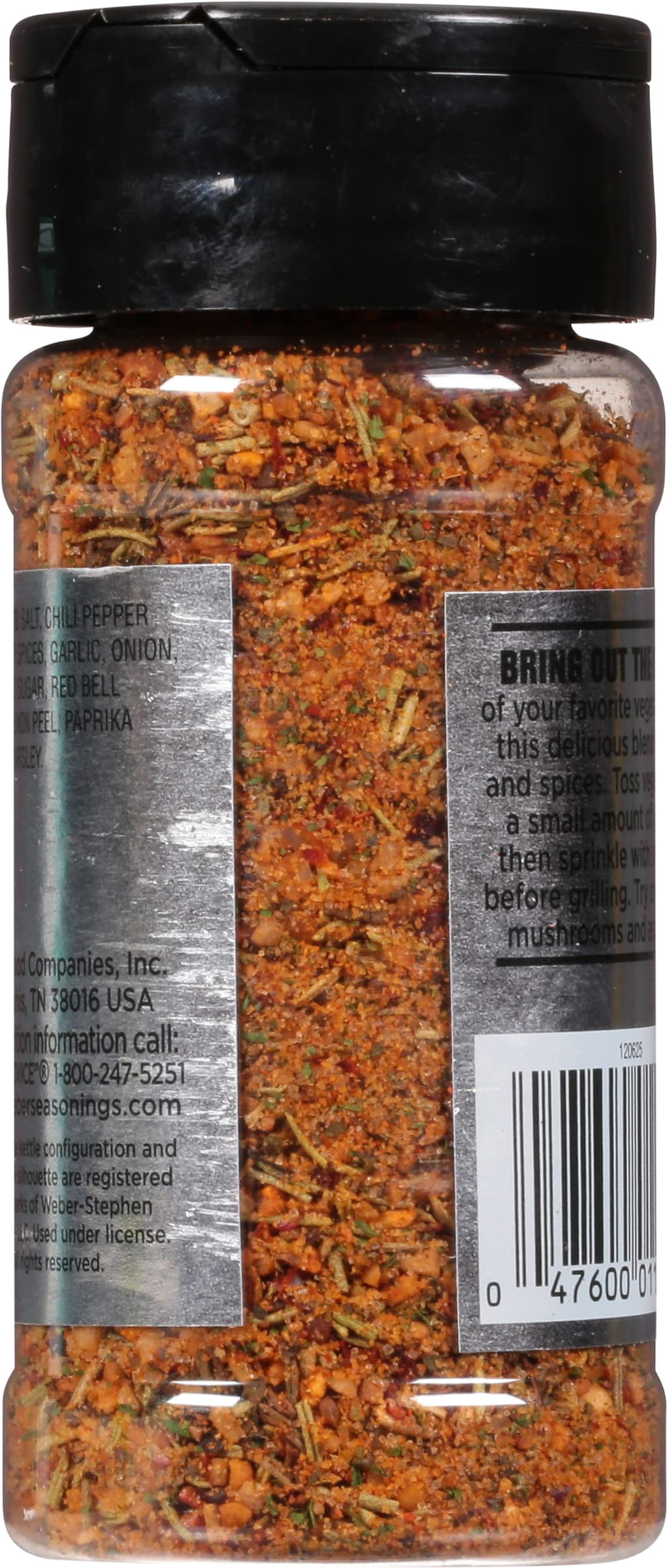 Weber Veggie Grill Seasoning, 2.25 Ounce Shaker
