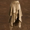 thumbnail image 4 of CHUMUD Women's Western Cowgirl Skirt Renaissance Asymmetrical Long Skirt Bow Tie Vintage Flowy Boho Ruffle Skirts Vacation, 4 of 7