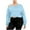 Light Blue a1, variant on UQJfacai Womens Off Shoulder Sweatshirt Drop Shoulder Oversized Long Sleeve Cropped Pullover Top Spring Patchwork Sweater S-2XL