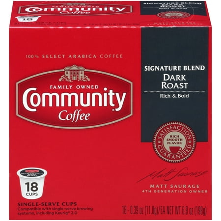 - Community® Coffee Signature Blend Dark Roast Single-Serve Cups 18 ct Box