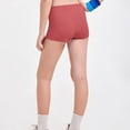 thumbnail image 5 of YOUYEDIAN Girls Athletic Shorts Kids High Waist Biker Dance Gymnastics Shorts Comfy Yoga Active Workout Volleyball Shorts (Watermelon Red, 6-7 Years), 5 of 6