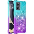 thumbnail image 3 of Case for Motorola Moto Edge 5G 2024 Case Girls Women,Liquid Glitter Shockproof Back Cover Soft TPU Bumper Silicone Slim Protective Cover for Moto Edge 5G 2024 Gradient Blue, 3 of 14