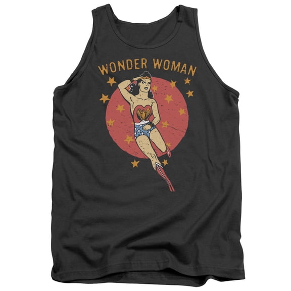 DC Comics Wonder Circle Adult Tank Top Charcoal