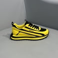 thumbnail image 6 of Men'S Bright Yellow And Black Athletic Shoes - Breathable,  Everyday Wear, And Formal Occasions Cushioned, Lace-Up Low-Top Sneakers Suitable for Workouts,, 6 of 9