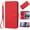 Red, variant on Wallet Case For iPhone 16 Card Slots Side Pocket, RFID Blocking, Kickstand, Magnetic Flip Phone Cover Premium PU Leather Folio with Lanyard For iPhone 16,Red