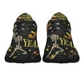 thumbnail image 5 of Halloween Skeleton Dancing Pumpkins It's The MoStWonderful Time Of The Year Shoes Sneakers Black Size 9, 5 of 7