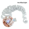 thumbnail image 4 of 2 Pack Christmas Fairy Lights, 13ft-40 LED Ribbon Christmas Lights for Christmas Tree, Waterproof Battery Operated Tree Dazzler Indoor Outdoor Decor, Cool White, 4 of 7