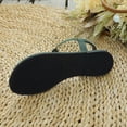 thumbnail image 4 of KIJBLAE Plus Size Women's Casual Thong Flat Sandals, Round Open Toe Solid Tone, Back Elastic Strap, Comfy Indoor Outdoor Footwear Green 37, 4 of 9