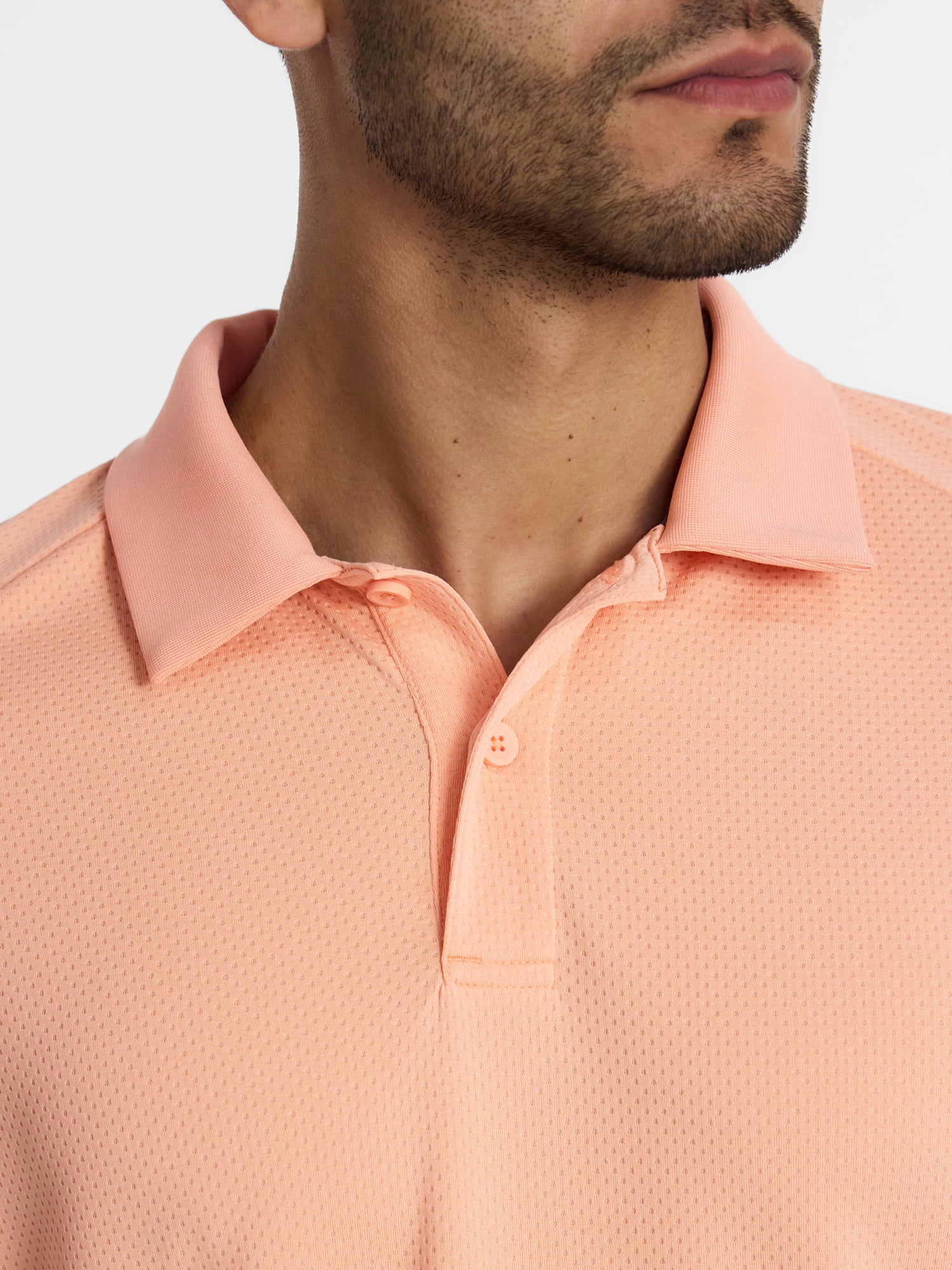 Athletic Works Men's and Big and Tall Men's Active Mesh Polo Shirt, Size XS-5XL