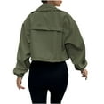 thumbnail image 4 of LOVZFMLL Vestes pour Femmes, Veste Longue Décontractée Polyvalente à Manches Longues avec Capuche, 4 of 4