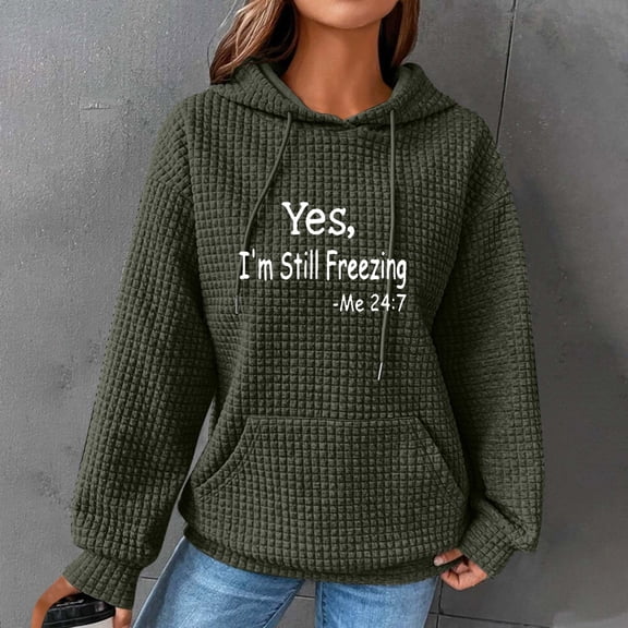 AOOCHASLIY Valentine's Women Gift Blouse Women Casual Printing Long Sleeve Oversize Drawstring Hooded T-Shirt Blouse Pullover Tops