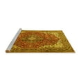thumbnail image 2 of Ahgly Company Machine Washable Indoor Rectangle Medallion Yellow Traditional Area Rugs, 6' x 9', 2 of 4