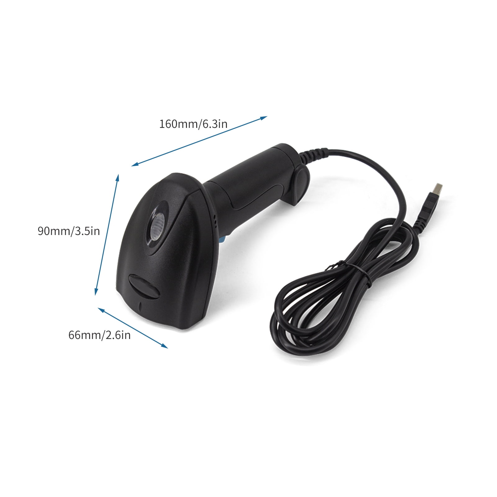 handheld scanner Scanner 1D/2D Barcode Scanner Handheld USB Wired Bar Code Reader Manual Trigger/Auto Continuous Scanning Support Paper Code Compatible with Mac for Supermarket