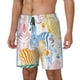 thumbnail image 1 of Balery Zebra Colourful Bañador para hombre, shorts de playa de secado rápido con entrepierna y forro de compresión-XX-Large, 1 of 6