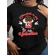 thumbnail image 1 of 1pc Plus Size Women'S Casual Round Neck T-Shirt, Polyester Knit Fabric, Cartoon Chocolate Valentine Graphic, Loose Fit, with Short Sleeve for Summer Fashion Tee Tee For Adult, Men, Women, Teen, Teena, 1 of 8