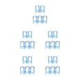 thumbnail image 3 of bedienty 5pcs Multi -function Wardrobe Space -saving Hanger Hook Coat Hook Plastic Closet Stack Hanger Rack Storage Wardrobe Organizer Blue 5Set, 3 of 6