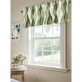 thumbnail image 4 of Sage Green Ripple Valances for Windows Abstract Gradient Watercolor Modern Kitchen Valance Curtain Rod Pocket Small Curtains for Cafe Bathroom Laundry Basement 42" x 18", 4 of 8