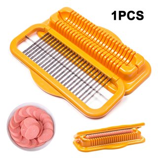 G Hot Dog Slicing Hot Dogs Cutter Tool Sausage Plastic Slicers for BBQ  Outdoor Camping Grill Kitchen,Pink