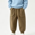 thumbnail image 2 of Diufon Toddler Boys Girls Corduroy Sweatpants Fall Winter Plush Thickened Warm Athletic Joggers Pants with Pockets, 2 of 10
