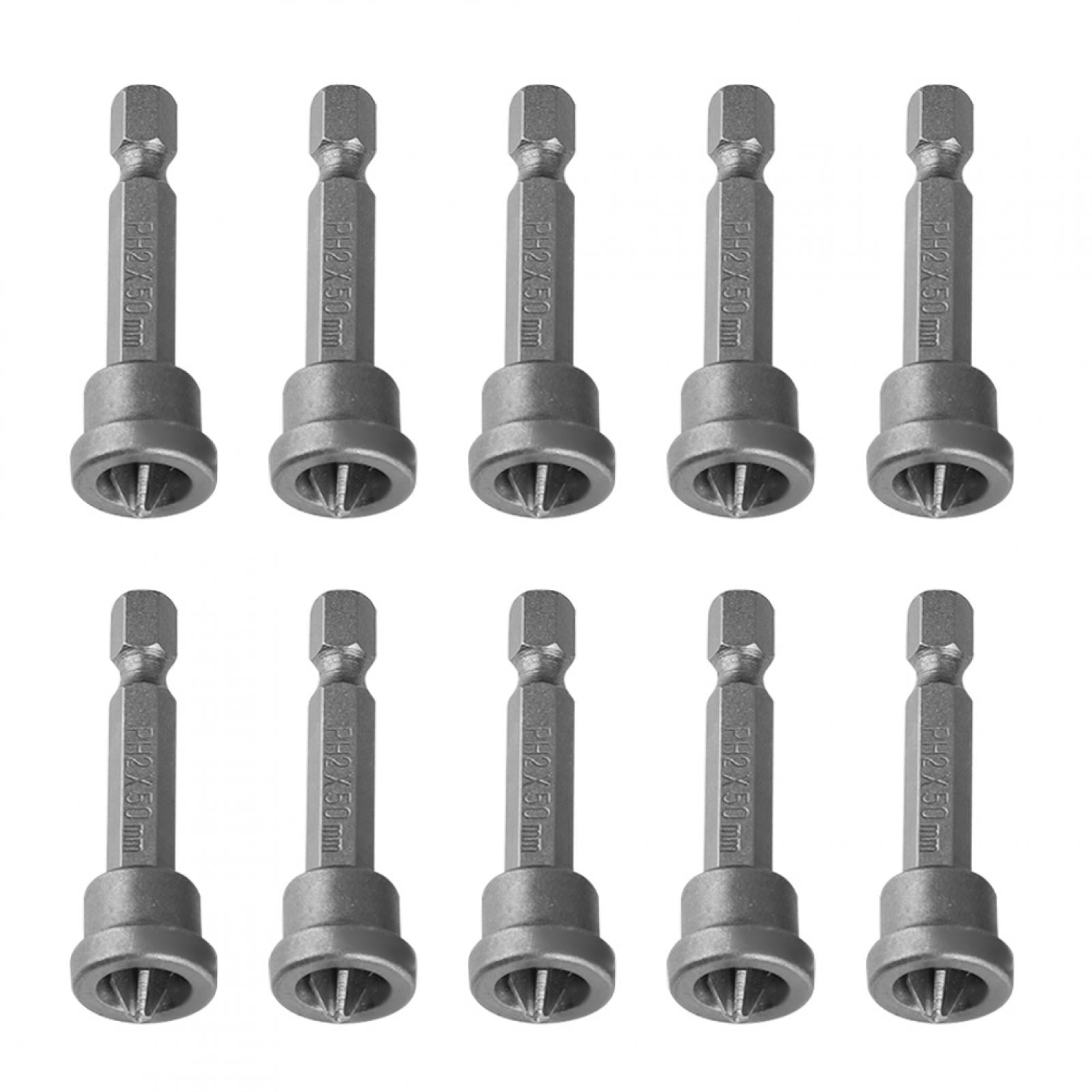 50mm Drill Screwdriver Bits, Screwdriver Bits,  Vanadium Steel 10pcs For Plasterboard Locating Cordless Drill Power Drill For Drywall