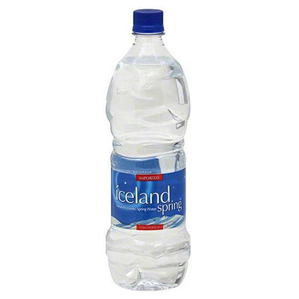 Iceland Spring Water 33.81 oz Plastic Bottles Pack of 12 by