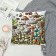 thumbnail image 2 of COMIO Mushroom Throw Pillow Cover Wild Species Farmhouse Cushion Case for Sofa Couch, 2 of 5