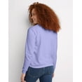 thumbnail image 3 of Hanes EcoSmart Women's Fleece Sweatshirt, V-Notch Peri Blue M, 3 of 6