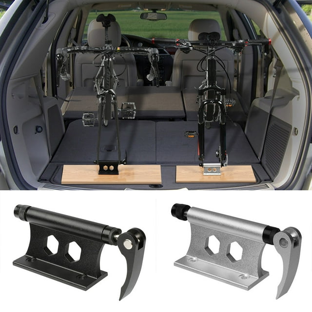 VONKY Mountain Front Fork Rack Aluminum Alloy Installation Mount Holder Cycle Modified Lock Bracket Accessory Truck Silver