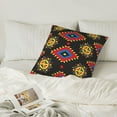 thumbnail image 6 of LNWH Decorative Pillow Covers, Vintage Red Indian Style Square Sofa Decorative Knit Pillow Case, 16"x16", 6 of 8