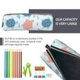 thumbnail image 5 of Cauagu Sea Turtle Print Leather Pencil Pen Case - Stationery Bag Portable Stationery Bag Big Capacity Pencil Pouch Cosmetic Organizer Bag for Men & Women, 5 of 7