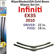 2010 Infiniti EX35 Compatible Beam Wiper Blades Wipers WBUSA (Set of 2)