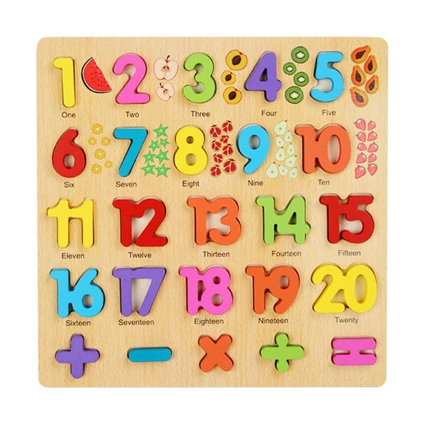 Rompecabezas de números y alfabeto Montessori para desarrollar habilidades básicas, juguetes de combinación para niños pequeños Número L