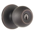 thumbnail image 3 of Brinks Keyed Entry Classic Ball Style Doorknob and Deadbolt Combo pack, Tuscan Bronze Finish, 3 of 15