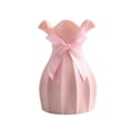 thumbnail image 2 of Dining Table Centerpiece Decor Decorative Plastic Vase Ruffled Scalloped Rim Pink Vase DecorforDining Room Living Room Table Decor Home Accent Single Vase, 2 of 5