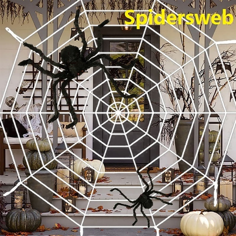 Halloween Decorations Giant Spider Haunting Web Cobweb Halloween