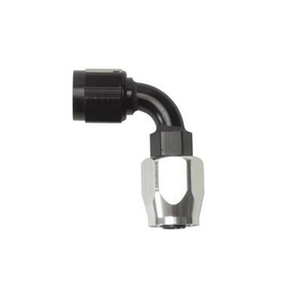 Russell-Edel 610163 Black & Silver Full Flow 90 Degree Hose End Fitting