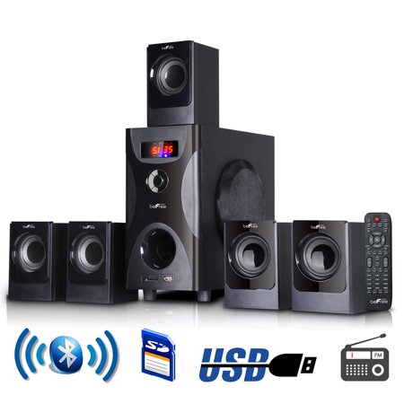 beFree Sound 5.1 Channel Surround Sound Bluetooth Speaker System in