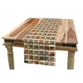 thumbnail image 1 of Retro Table Runner, Old Audio Cassettes Vintage Elements Listening to Music Theme Recording Technology, Dining Room Kitchen Rectangular Runner, 3 Sizes, by Ambesonne, 1 of 2
