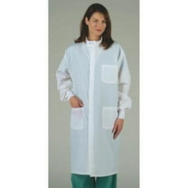 Medline 6623BQWXL Unisex ASEP Barrier Lab Coats Extra Large White - 1 Each